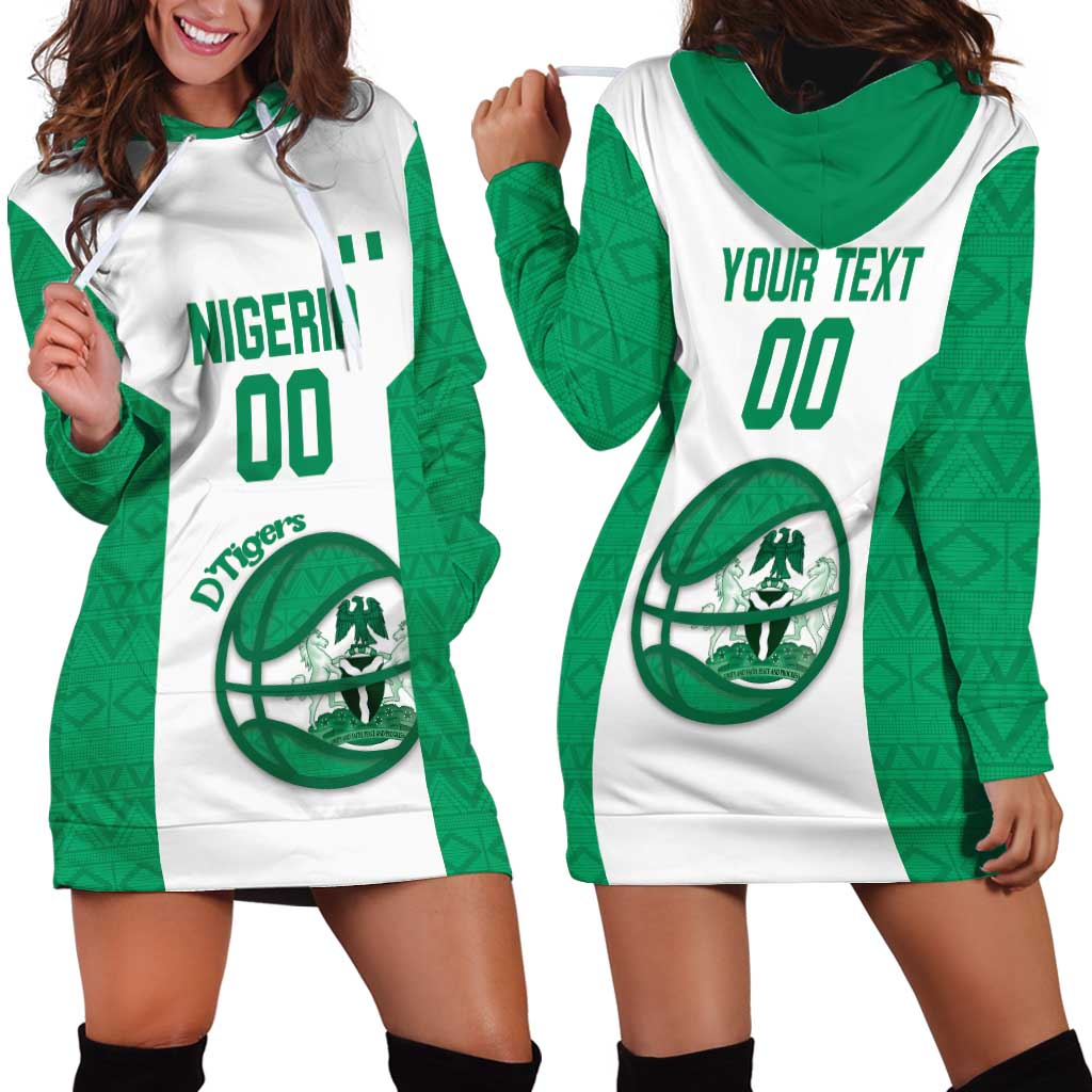 Nigeria Basketball Custom Hoodie Dress Come On Tigers - Wonder Print Shop