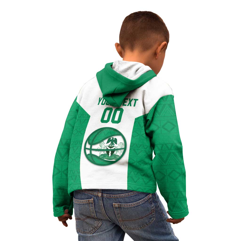 Nigeria Basketball Custom Kid Hoodie Come On Tigers - Wonder Print Shop