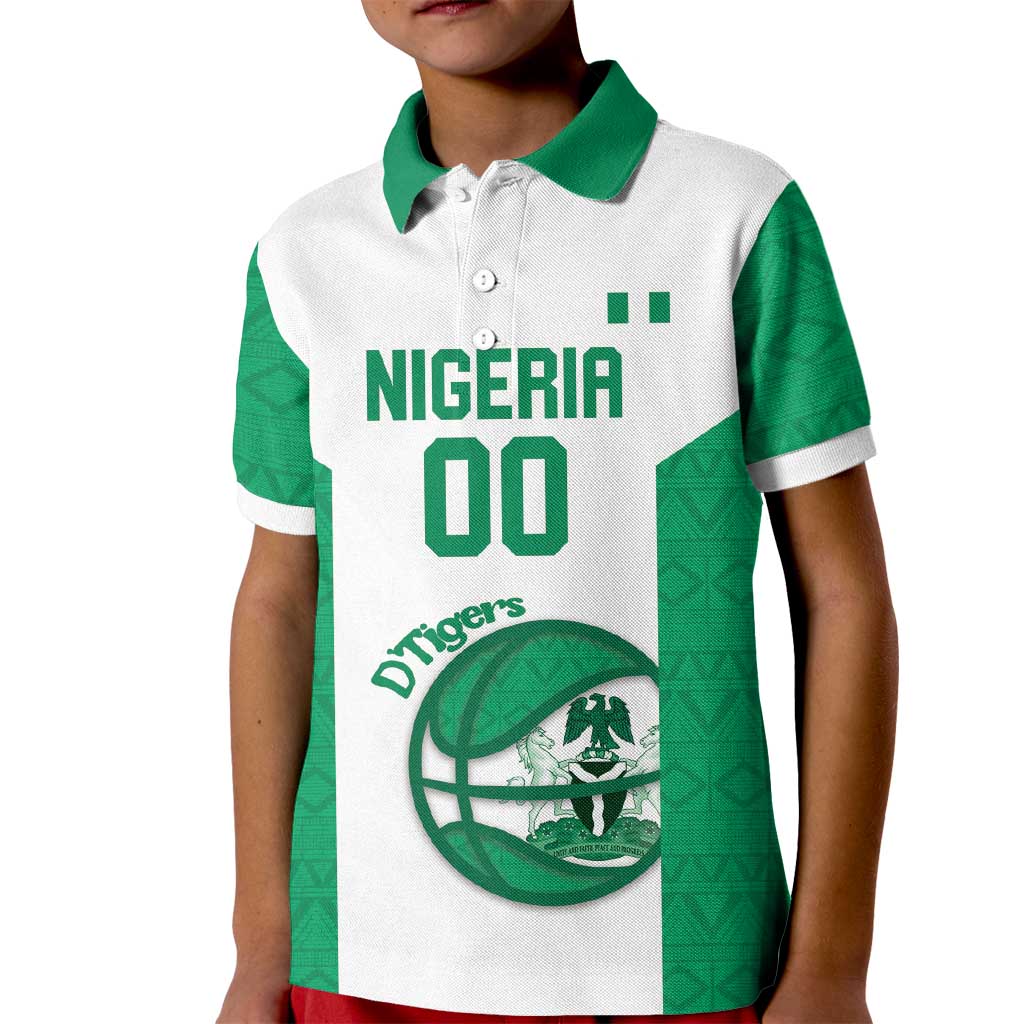 Nigeria Basketball Custom Kid Polo Shirt Come On Tigers - Wonder Print Shop
