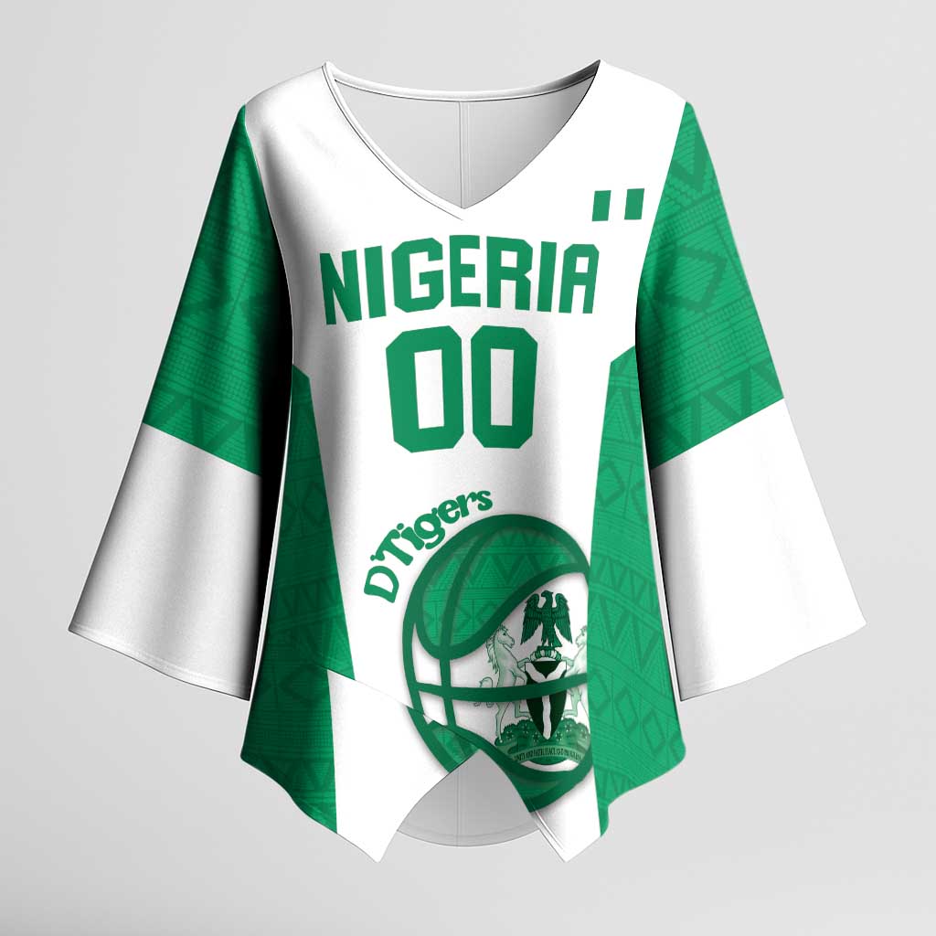 Nigeria Basketball Custom Kimono Sleeve Blouse Come On Tigers - Wonder Print Shop