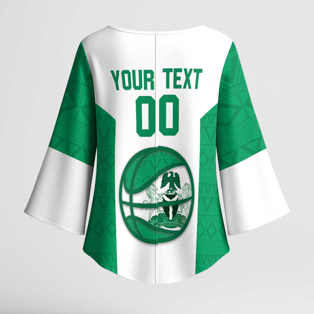 Nigeria Basketball Custom Kimono Sleeve Blouse Come On Tigers - Wonder Print Shop