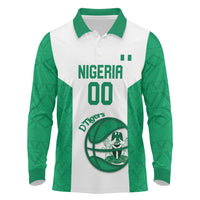 Nigeria Basketball Custom Long Sleeve Polo Shirt Come On Tigers - Wonder Print Shop