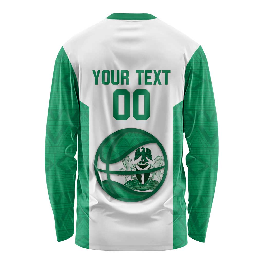 Nigeria Basketball Custom Long Sleeve Shirt Come On Tigers - Wonder Print Shop