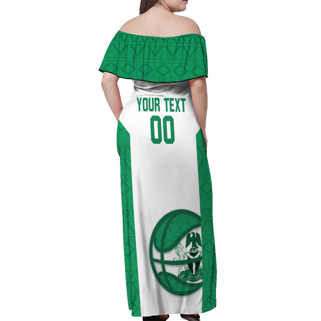 Nigeria Basketball Custom Off Shoulder Maxi Dress Come On Tigers - Wonder Print Shop