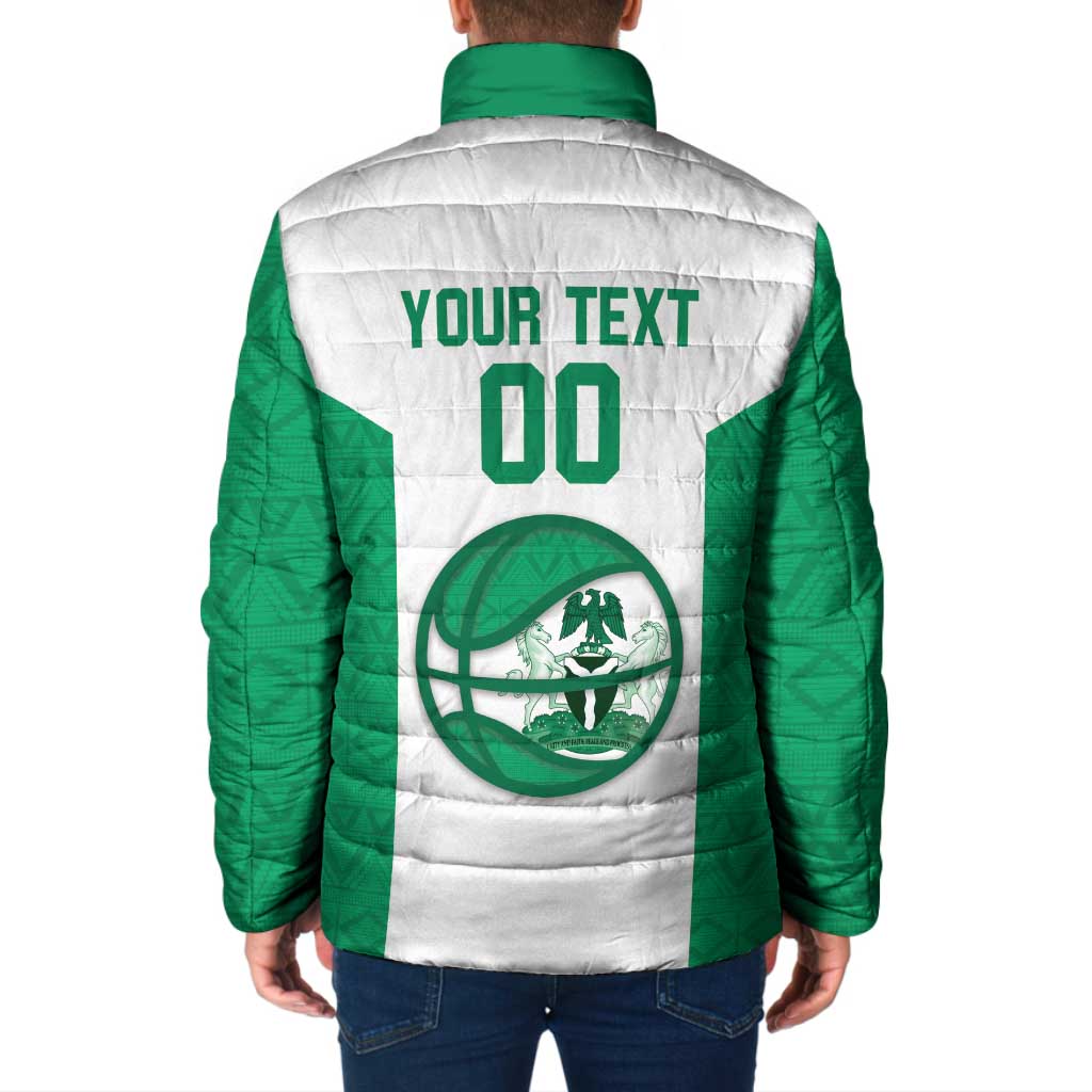 Nigeria Basketball Custom Padded Jacket Come On Tigers - Wonder Print Shop