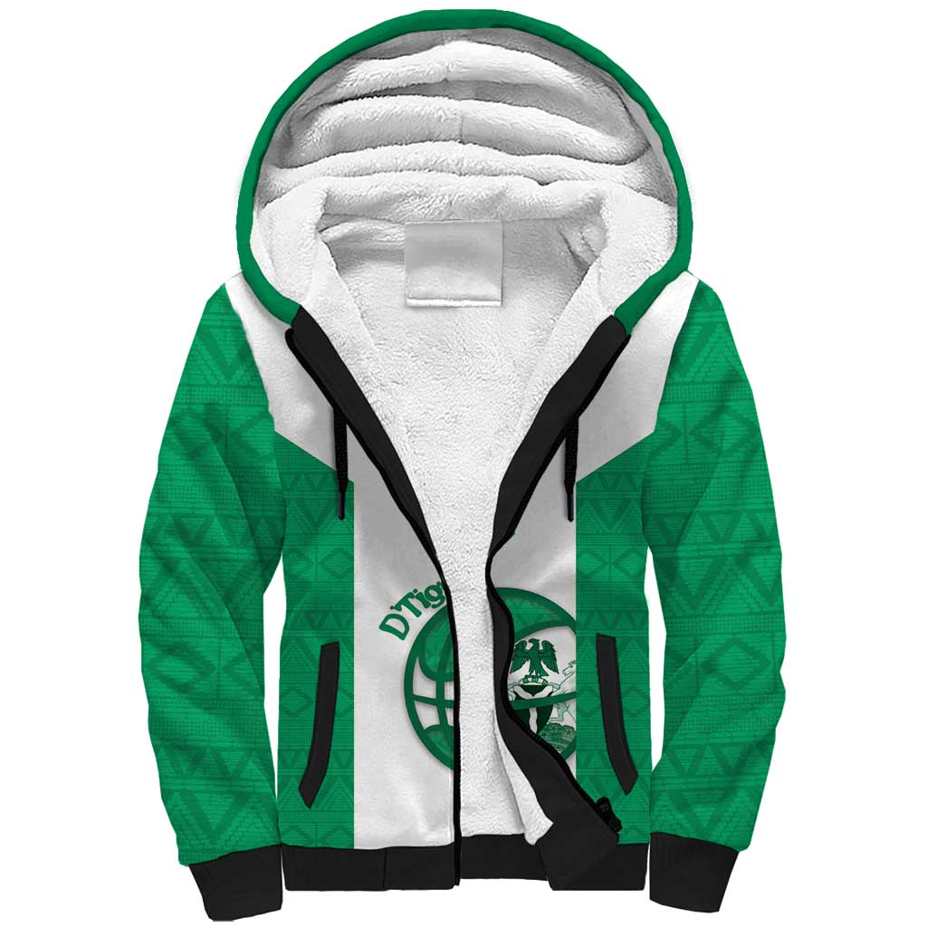 Nigeria Basketball Custom Sherpa Hoodie Come On Tigers - Wonder Print Shop