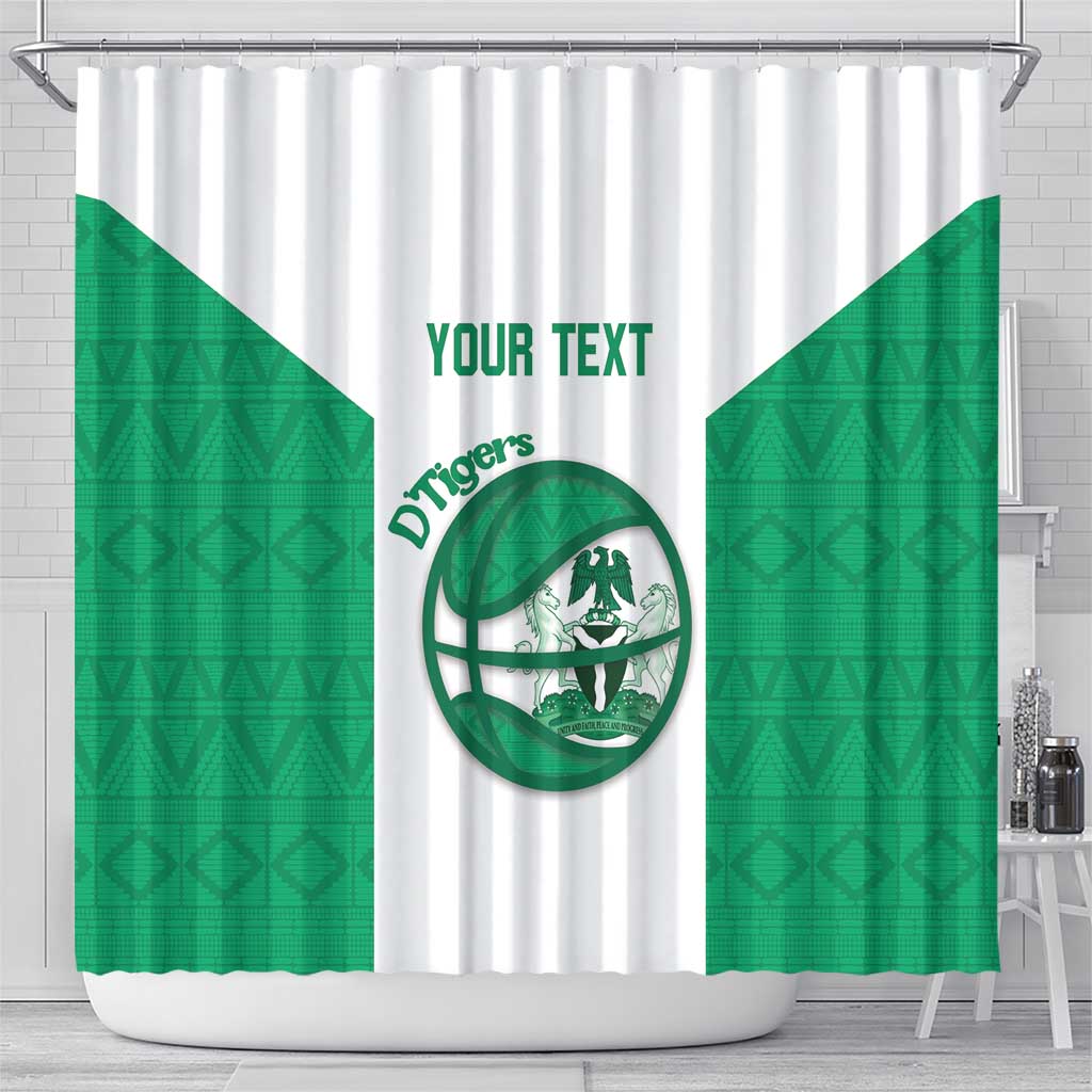 Nigeria Basketball Custom Shower Curtain Come On Tigers - Wonder Print Shop