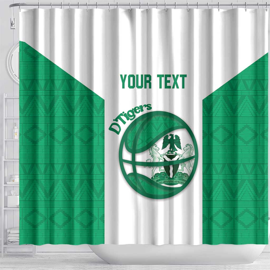 Nigeria Basketball Custom Shower Curtain Come On Tigers - Wonder Print Shop