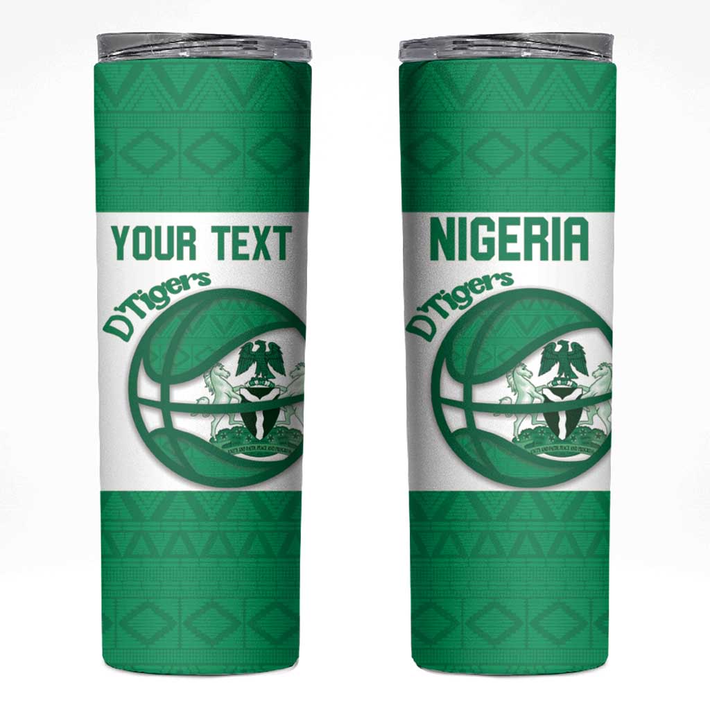 Nigeria Basketball Custom Skinny Tumbler Come On Tigers - Wonder Print Shop