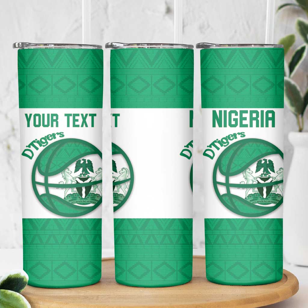 Nigeria Basketball Custom Skinny Tumbler Come On Tigers - Wonder Print Shop