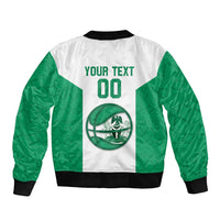 Nigeria Basketball Custom Sleeve Zip Bomber Jacket Come On Tigers - Wonder Print Shop
