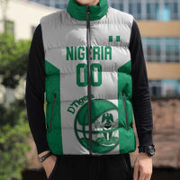 Nigeria Basketball Custom Sleeveless Puffer Jacket Come On Tigers - Wonder Print Shop