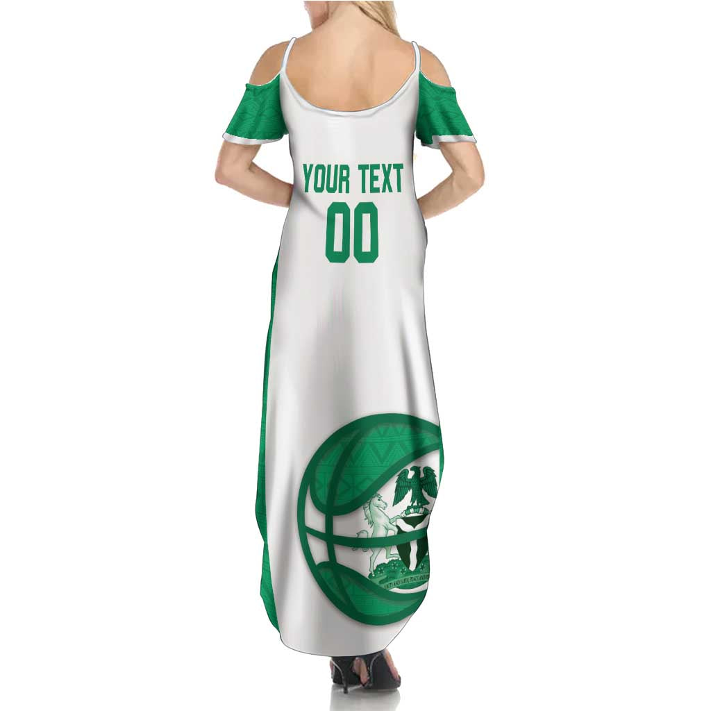 Nigeria Basketball Custom Summer Maxi Dress Come On Tigers - Wonder Print Shop
