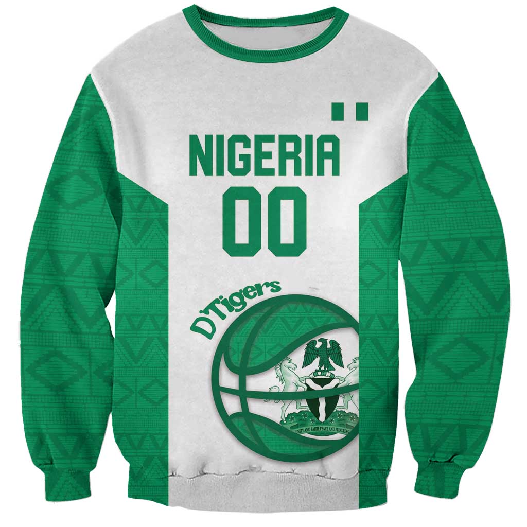 Nigeria Basketball Custom Sweatshirt Come On Tigers - Wonder Print Shop