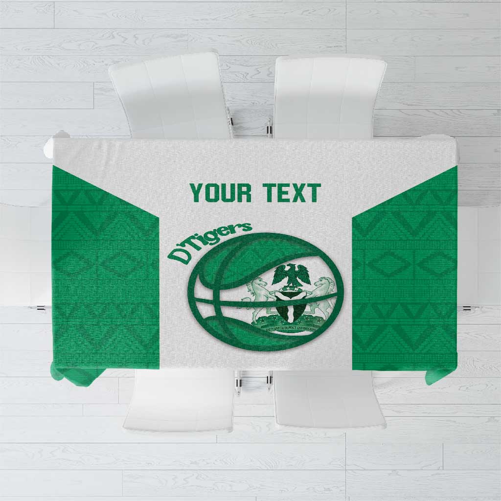 Nigeria Basketball Custom Tablecloth Come On Tigers - Wonder Print Shop