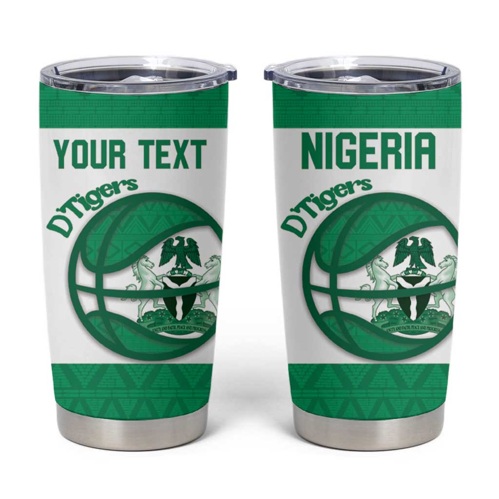 Nigeria Basketball Custom Tumbler Cup Come On Tigers - Wonder Print Shop