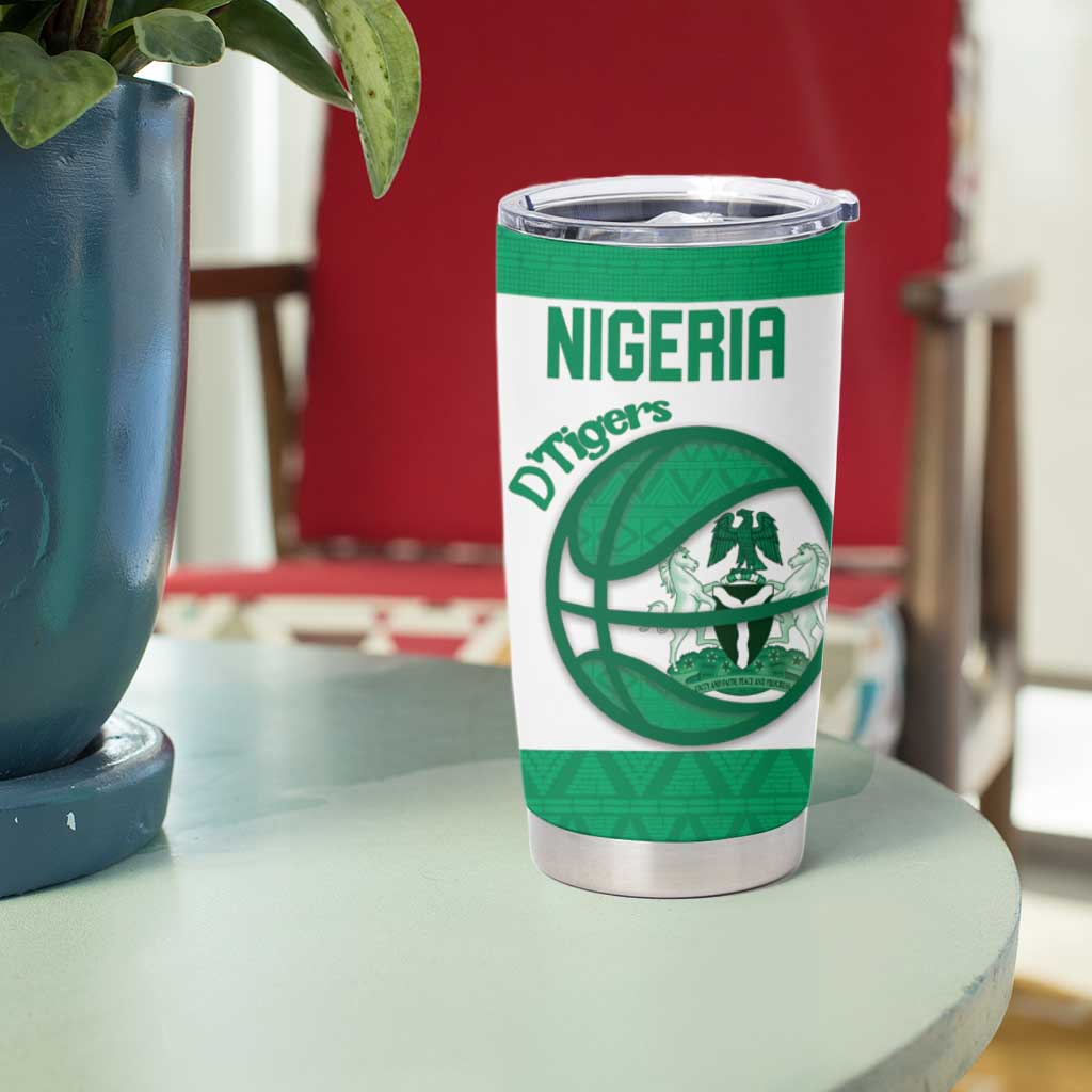 Nigeria Basketball Custom Tumbler Cup Come On Tigers - Wonder Print Shop
