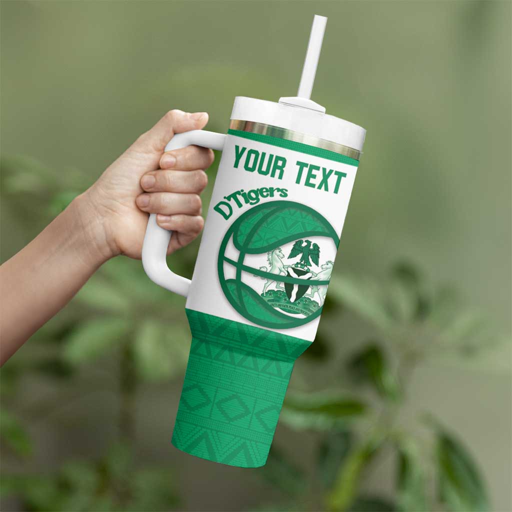 Nigeria Basketball Custom Tumbler With Handle Come On Tigers - Wonder Print Shop