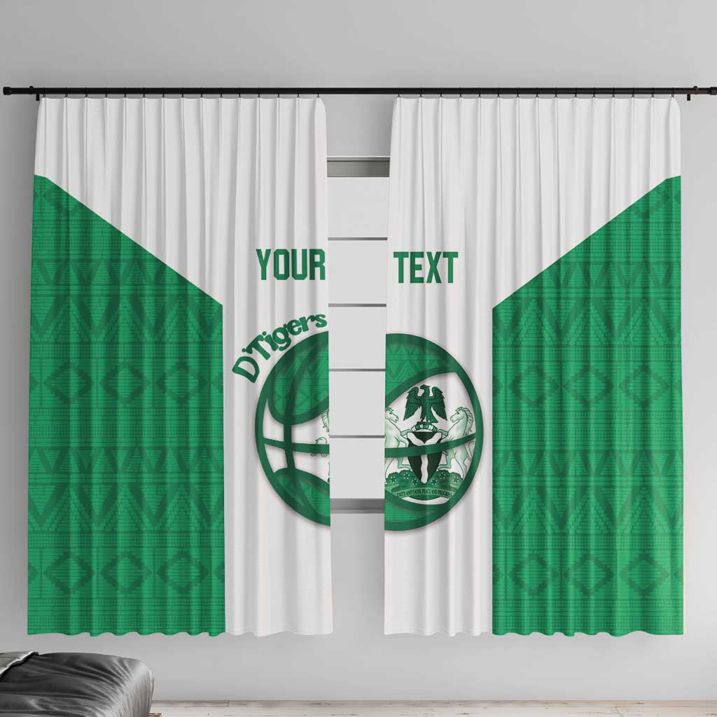 Nigeria Basketball Custom Window Curtain Come On Tigers - Wonder Print Shop