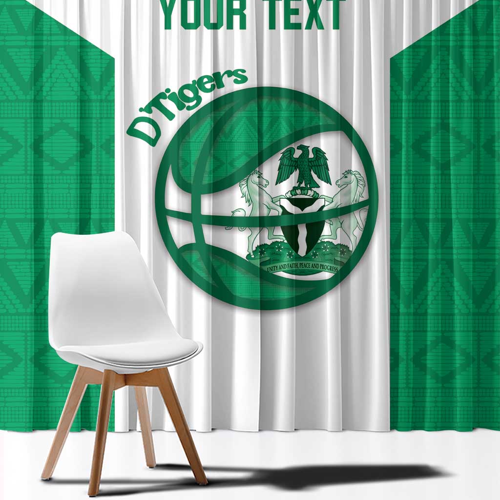 Nigeria Basketball Custom Window Curtain Come On Tigers - Wonder Print Shop