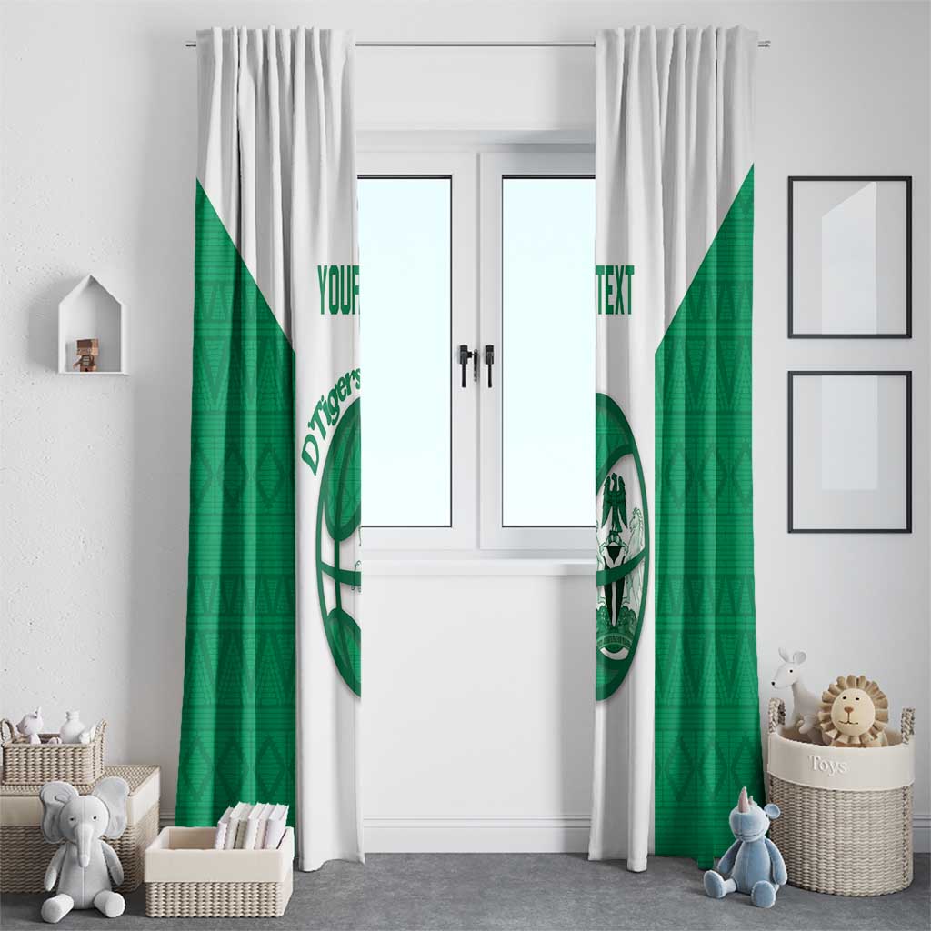 Nigeria Basketball Custom Window Curtain Come On Tigers - Wonder Print Shop