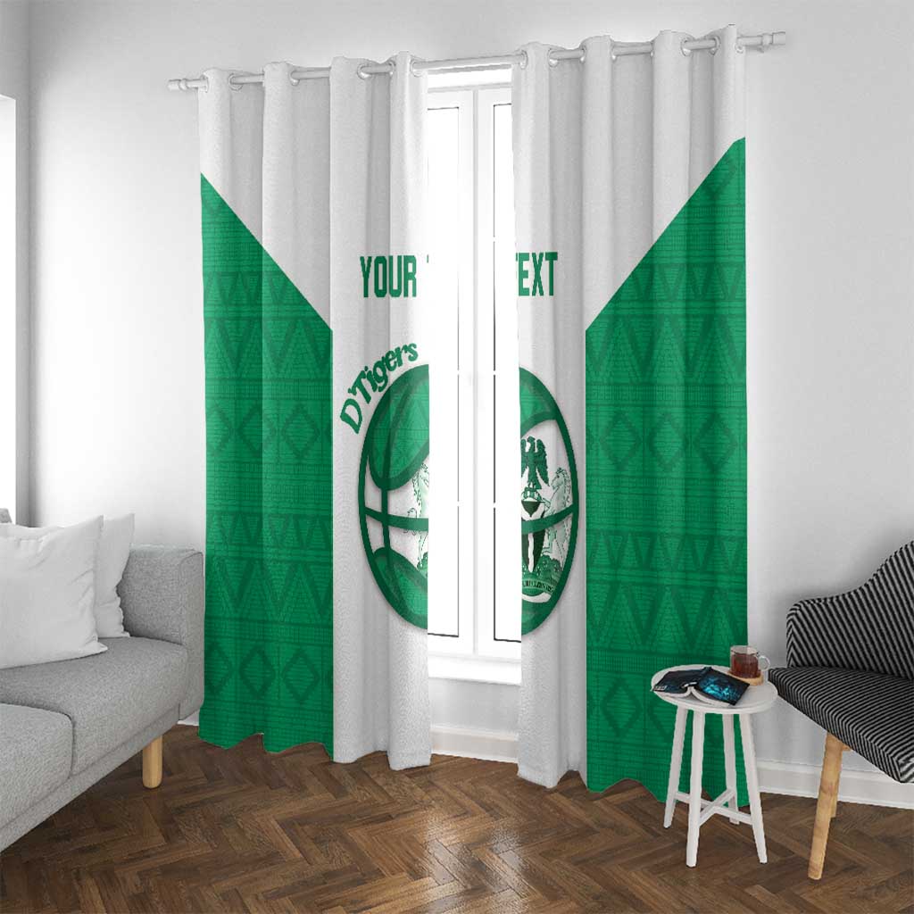 Nigeria Basketball Custom Window Curtain Come On Tigers - Wonder Print Shop