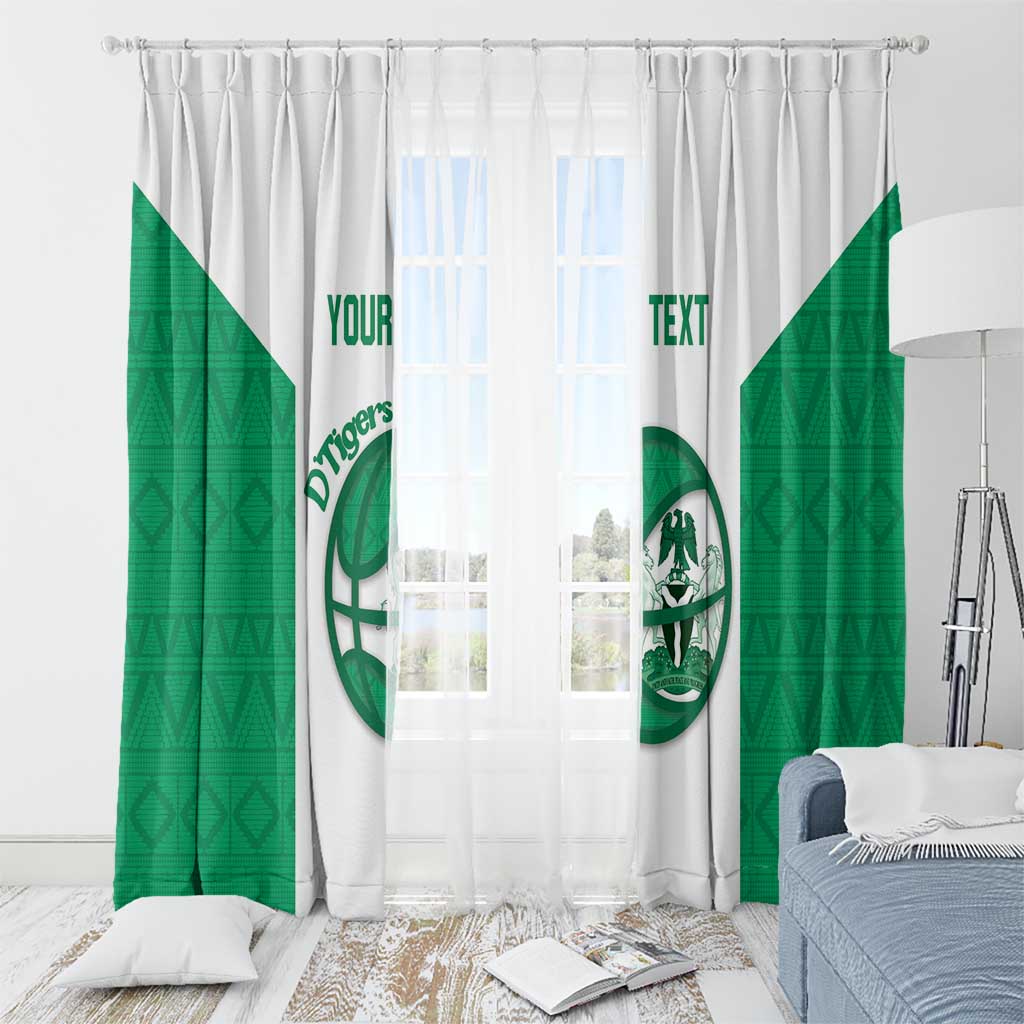 Nigeria Basketball Custom Window Curtain Come On Tigers - Wonder Print Shop