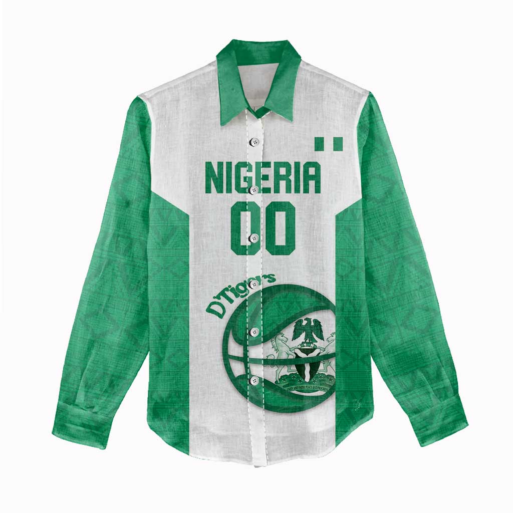Nigeria Basketball Custom Women Casual Shirt Come On Tigers - Wonder Print Shop