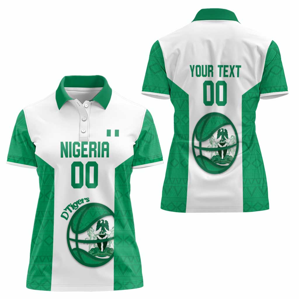 Nigeria Basketball Custom Women Polo Shirt Come On Tigers - Wonder Print Shop