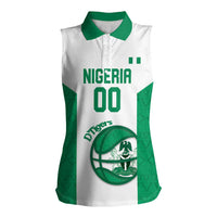 Nigeria Basketball Custom Women Sleeveless Polo Shirt Come On Tigers - Wonder Print Shop