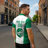 Nigeria Basketball Custom Zipper Polo Shirt Come On Tigers - Wonder Print Shop