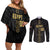 Egypt Basketball Custom Couples Matching Off Shoulder Short Dress and Long Sleeve Button Shirt Come On Pharaohs - Wonder Print Shop