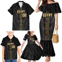 Egypt Basketball Custom Family Matching Mermaid Dress and Hawaiian Shirt Come On Pharaohs - Wonder Print Shop