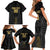Egypt Basketball Custom Family Matching Short Sleeve Bodycon Dress and Hawaiian Shirt Come On Pharaohs - Wonder Print Shop