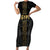 Egypt Basketball Custom Family Matching Short Sleeve Bodycon Dress and Hawaiian Shirt Come On Pharaohs - Wonder Print Shop