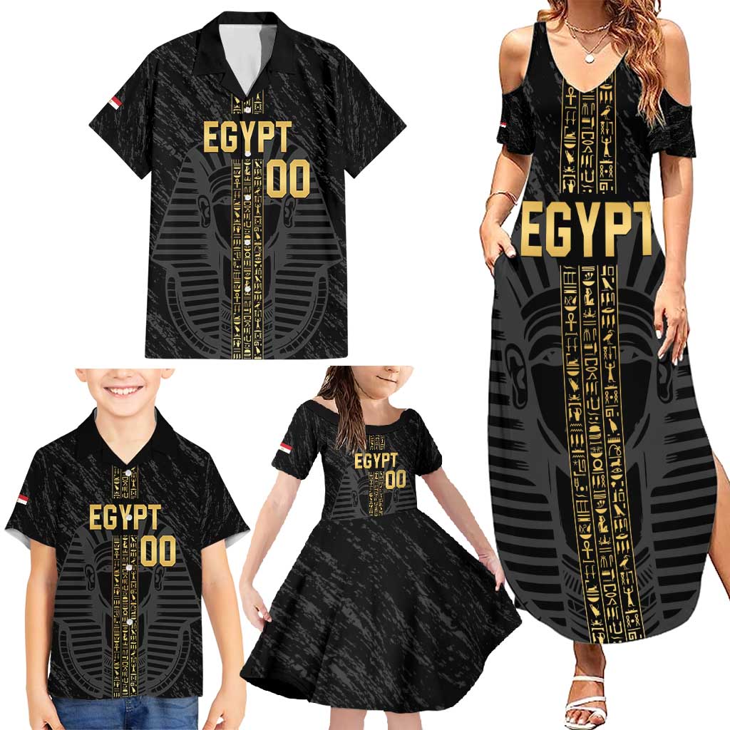 Egypt Basketball Custom Family Matching Summer Maxi Dress and Hawaiian Shirt Come On Pharaohs - Wonder Print Shop