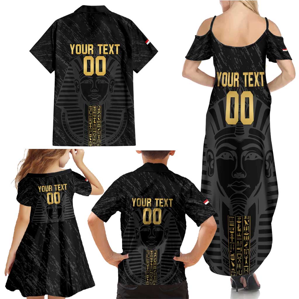 Egypt Basketball Custom Family Matching Summer Maxi Dress and Hawaiian Shirt Come On Pharaohs - Wonder Print Shop