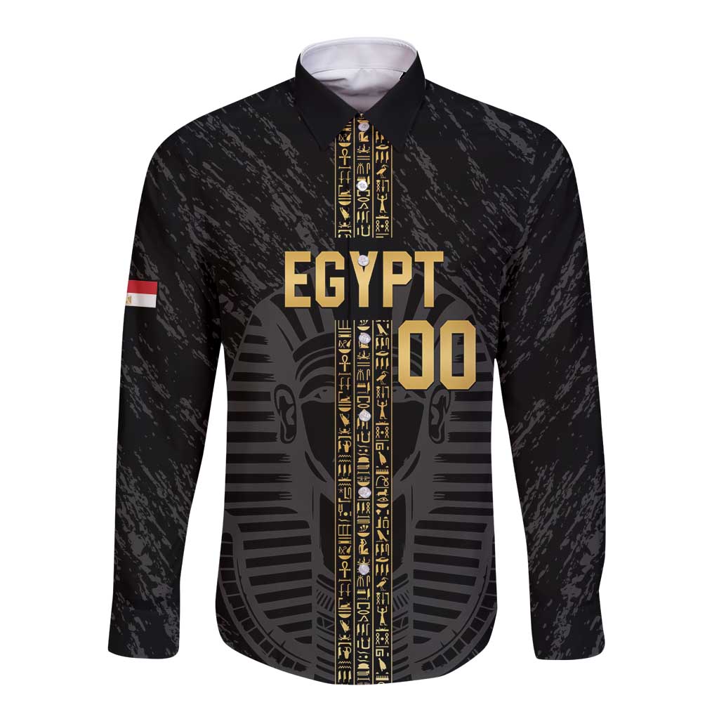 Egypt Basketball Custom Long Sleeve Button Shirt Come On Pharaohs - Wonder Print Shop