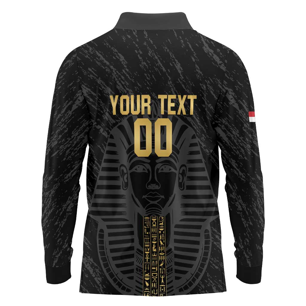 Egypt Basketball Custom Long Sleeve Polo Shirt Come On Pharaohs - Wonder Print Shop