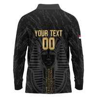 Egypt Basketball Custom Long Sleeve Polo Shirt Come On Pharaohs - Wonder Print Shop