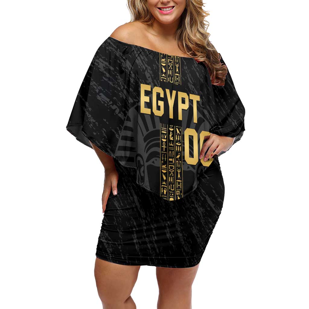 Egypt Basketball Custom Off Shoulder Short Dress Come On Pharaohs - Wonder Print Shop