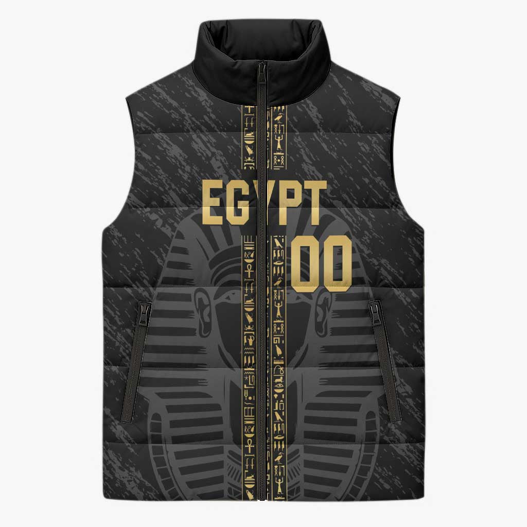 Egypt Basketball Custom Sleeveless Puffer Jacket Come On Pharaohs - Wonder Print Shop
