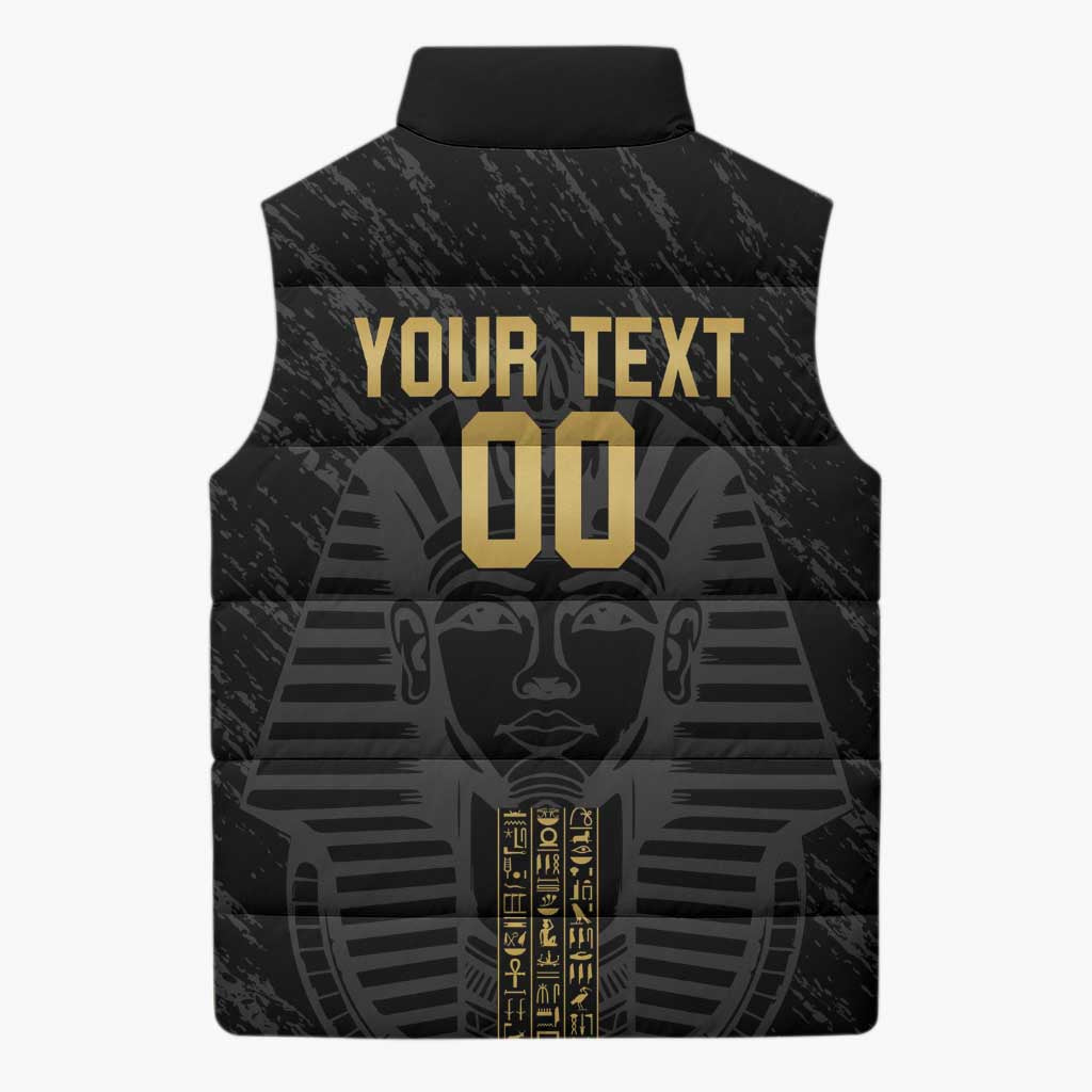 Egypt Basketball Custom Sleeveless Puffer Jacket Come On Pharaohs - Wonder Print Shop