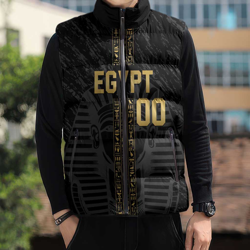 Egypt Basketball Custom Sleeveless Puffer Jacket Come On Pharaohs - Wonder Print Shop
