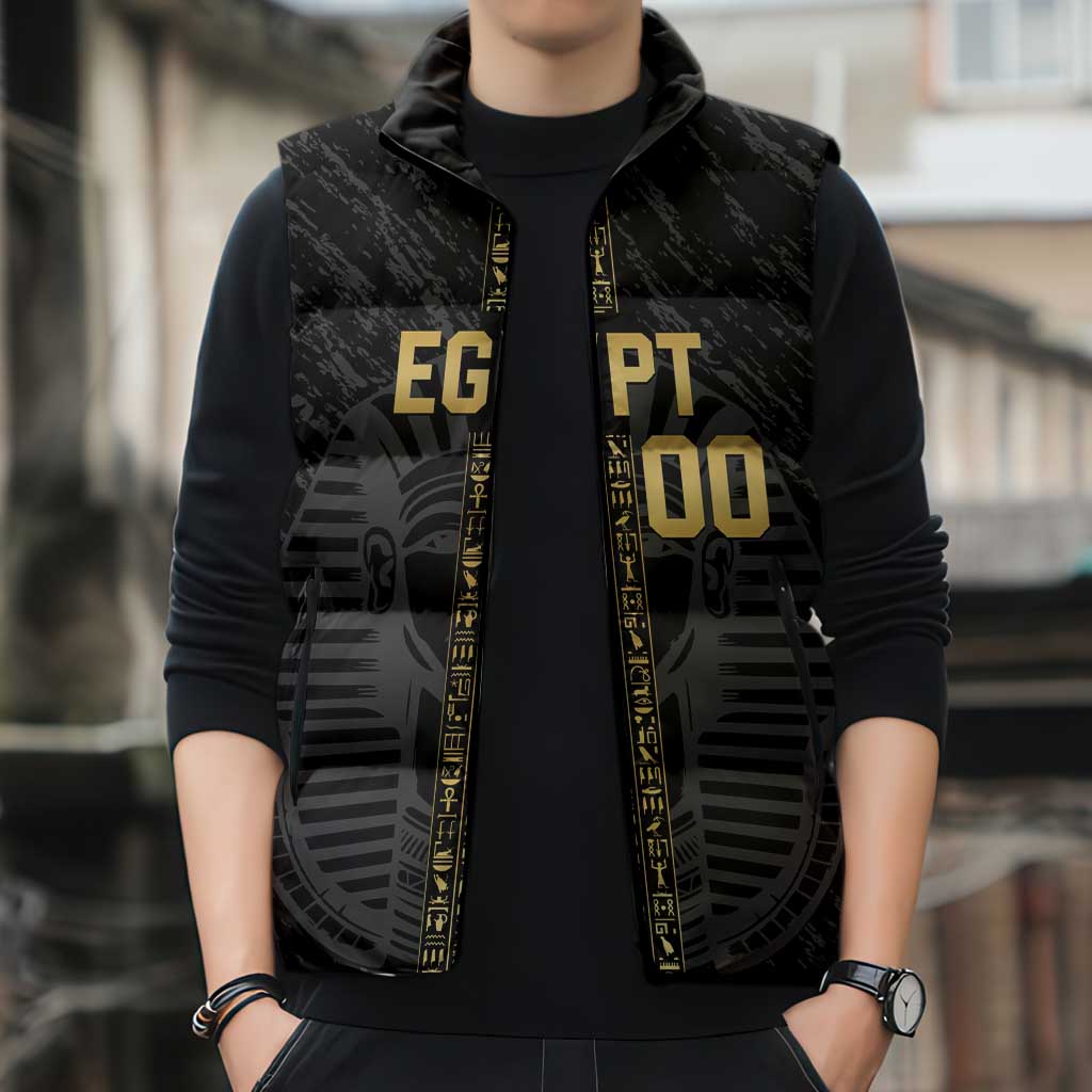 Egypt Basketball Custom Sleeveless Puffer Jacket Come On Pharaohs - Wonder Print Shop