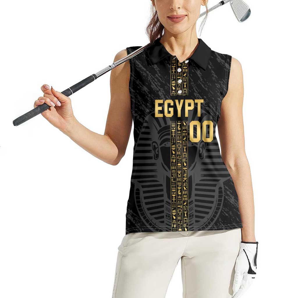 Egypt Basketball Custom Women Sleeveless Polo Shirt Come On Pharaohs - Wonder Print Shop