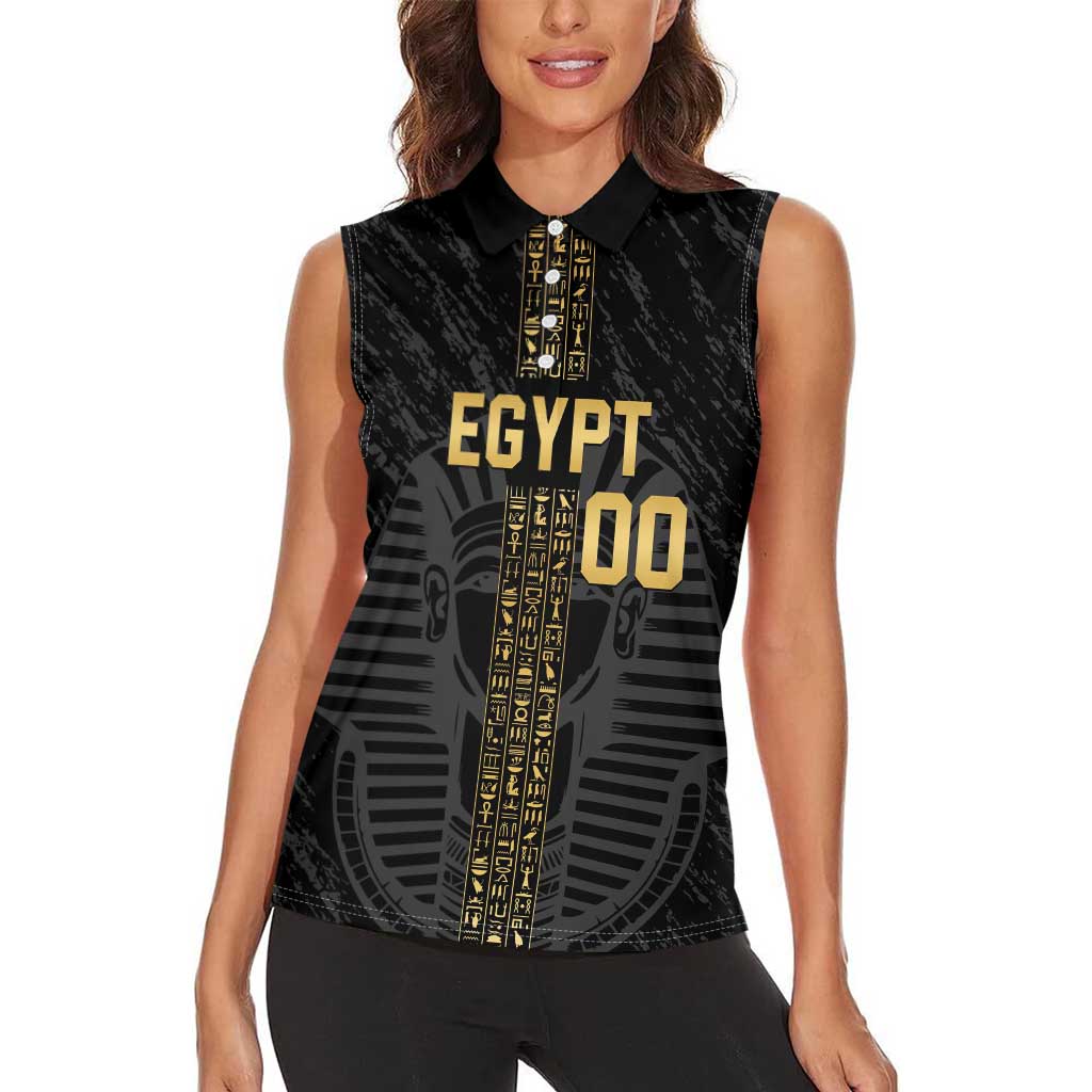 Egypt Basketball Custom Women Sleeveless Polo Shirt Come On Pharaohs - Wonder Print Shop