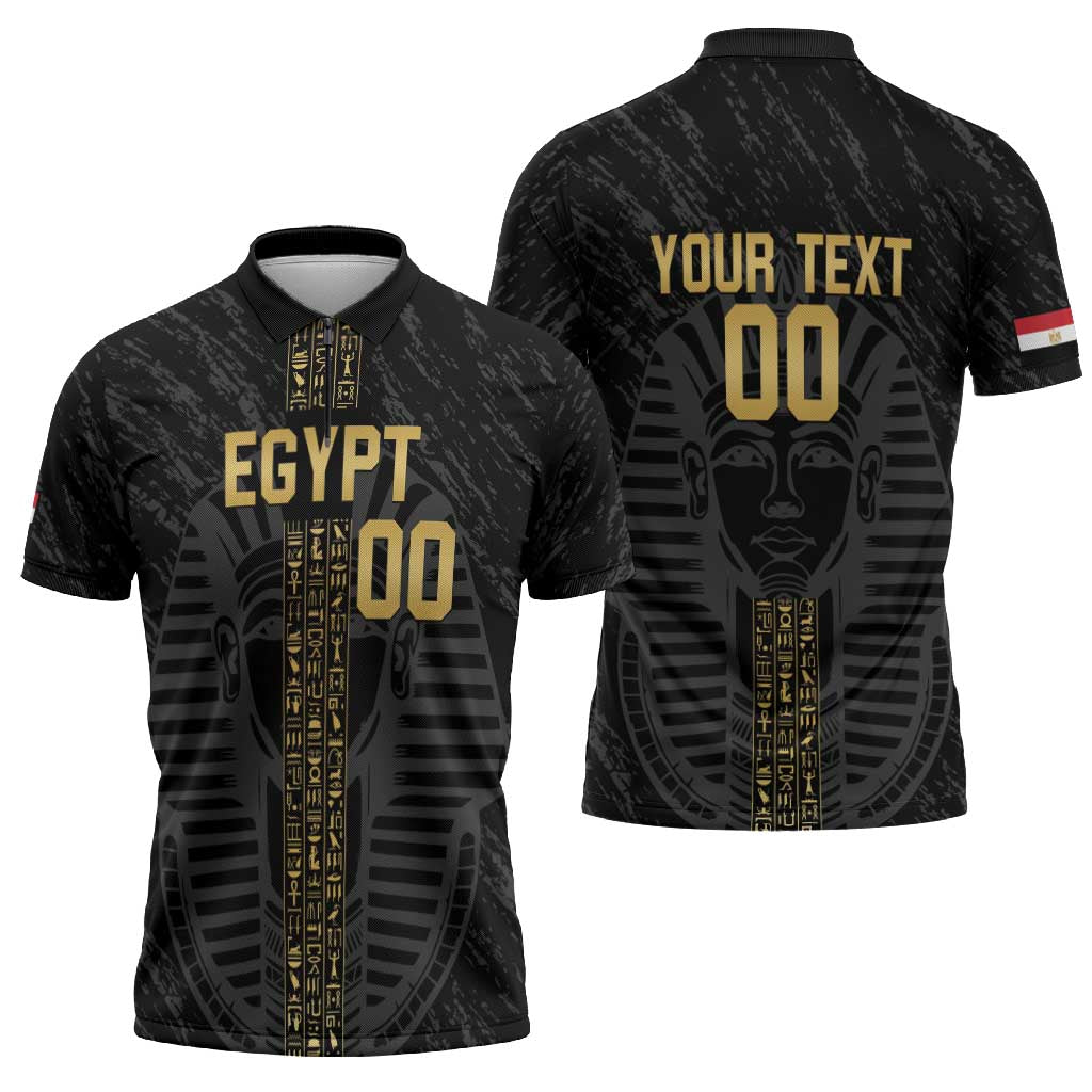 Egypt Basketball Custom Zipper Polo Shirt Come On Pharaohs - Wonder Print Shop