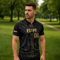 Egypt Basketball Custom Zipper Polo Shirt Come On Pharaohs - Wonder Print Shop