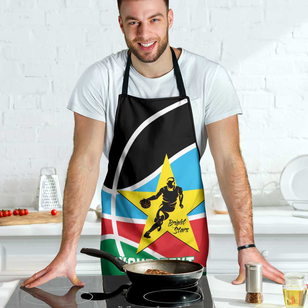 South Sudan Basketball Custom Apron Come On Bright Stars - Wonder Print Shop